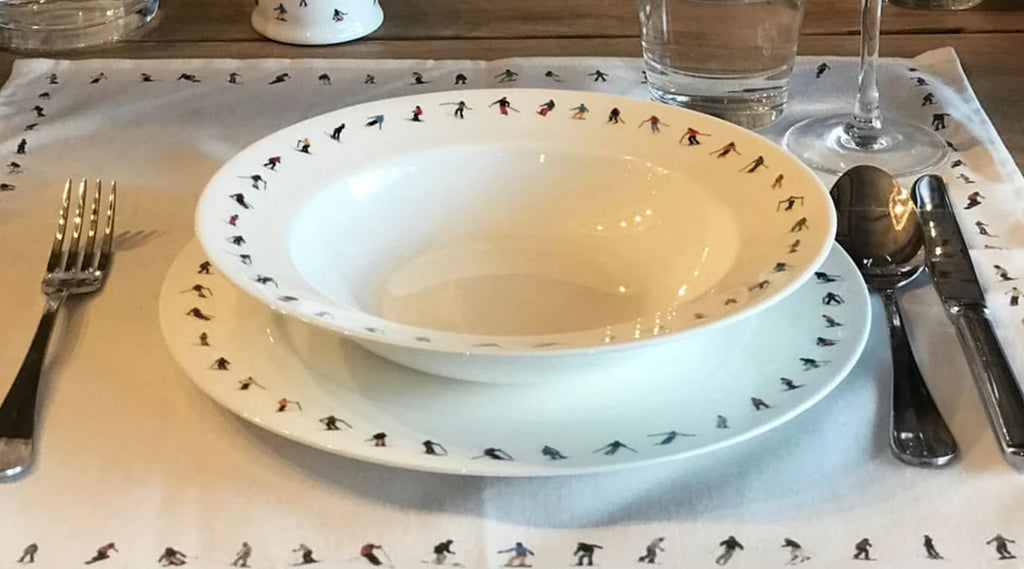 ski dinnerware gift for mountain lovers