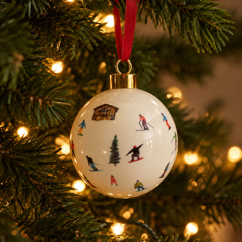 Powderhound Hut Skiing Bauble