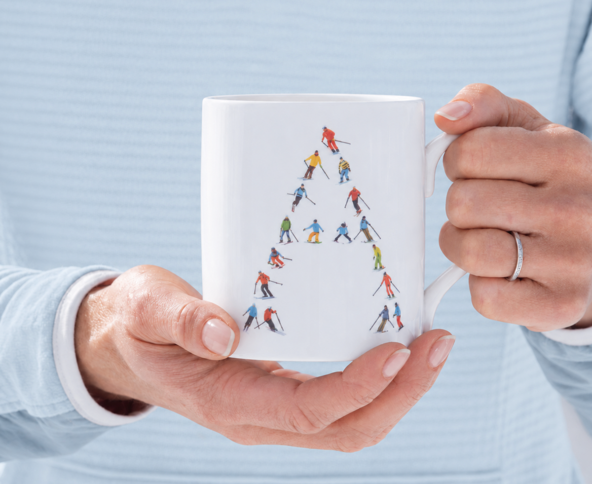 Alphabet ski mug