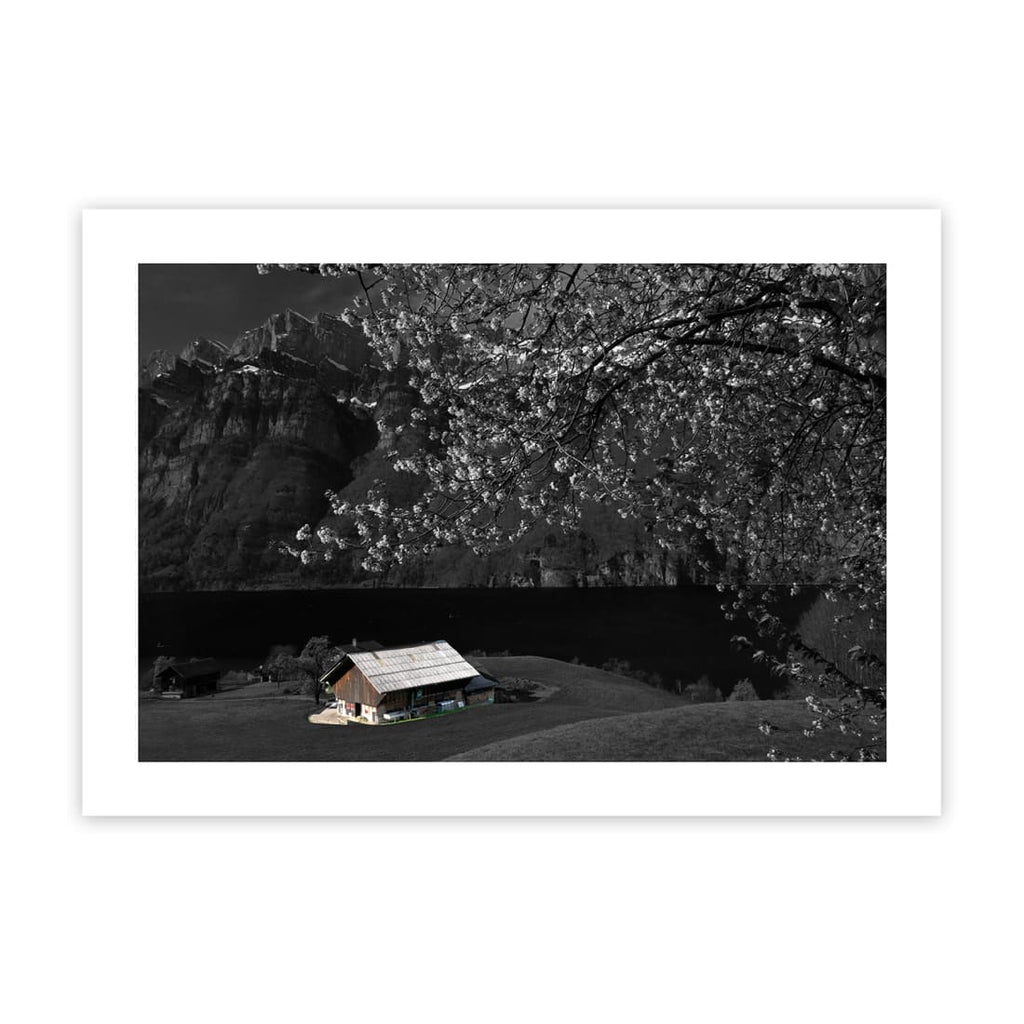 Blossom Hut Mountain Art Print Powderhoundlondon