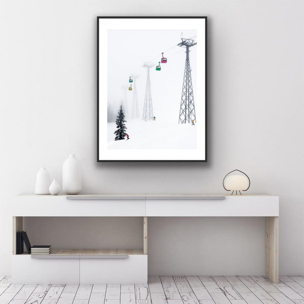 Electric Bubble Ski Art Print Powderhoundlondon