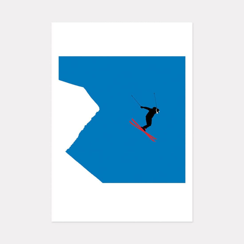 Freestyle Jump Ski Art Print Powderhoundlondon